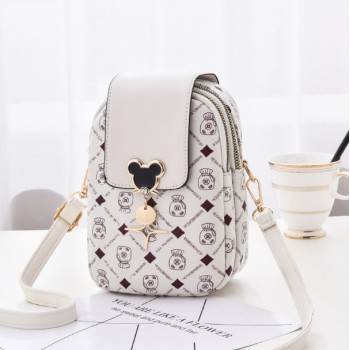 Детская мини сумочка Микки Маус на плечо, маленькая сумка для девочек Белый с белым