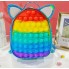 Детский мини рюкзак блестящий Поп ит, маленький рюкзачок Pop It для детей Голубой