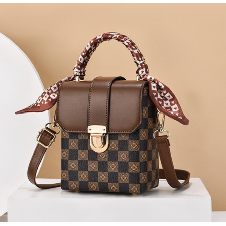 Детская мини сумочка клатч на плечо, маленькая сумка для девочек Темный с коричневым