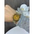 Модные женские наручные часы стиль Сваровски, часы на руку с камушками Swarovski Золото с желтым