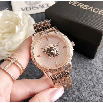 Красивые женские наручные часы стиль Versace, стильные и модные часы для женщин Версачи Розовое золото Красивые женские наручные часы стиль Versace, стильные и модные часы для женщин Версачи Розовое золото