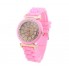 Силиконовые женские часы на руку черные Geneva. Стильные наручные часы для женщин с силиконовым ремешком
