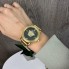 Красивые женские наручные часы стиль Versace, стильные и модные часы для женщин Версачи Золото с черным