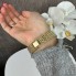 Модные женские наручные часы стиль Сваровски, часы на руку с камушками Swarovski Золото с желтым