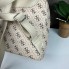 Модный женский мини рюкзачок Гесс, маленький рюкзак прогулочный Guess стиль Бежевый
