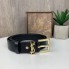 Женский кожаный поясной ремень из натуральной кожи YSL Черный с золотом