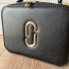 Стильная женская мини сумочка через плечо Marc Jacobs, каркасная сумка черная белая Черный с золотом