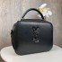 Качественная женская мини сумочка клатч YSL черная экокожа, стильная сумка на плечо