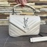Маленькая женская сумочка клатч YSL люкс качество, мини сумка на плечо Молочный
