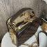 Маленькая женская сумочка каркасная с золотой застежкой. Мини сумка с цепочкой Клетка