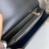 Замшевая женская мини сумочка клатч на плечо, сумка для девушек с птичками на цепочке Черный с золотом