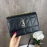 Стильная женская мини сумка клатч на плечо YSL, сумочка с цепочкой Черный с золотом