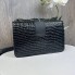 Женская мини сумочка рептилия лаковая стиль Pinko черная
