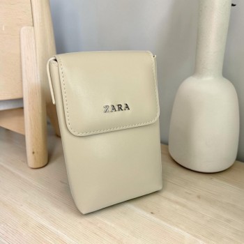Женская мини сумочка клатч для телефона стиль Зара, маленькая сумка Zara Молочный