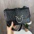 Женская мини сумочка рептилия лаковая стиль Pinko черная