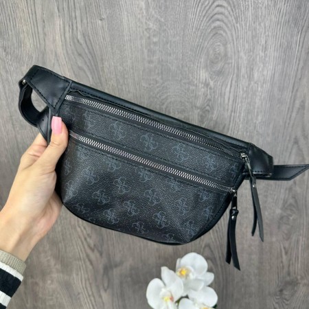 Модная женская бананка стиль Guess, сумка-бананка для девушек Гесс