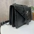 Женская мини сумочка клатч лаковая рептилия YSL черная, маленькая сумка змеиная лакированная