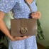 Женская мини сумочка стиль Пинко с птицами, сумочка для девушек Pinko птички Бежевый