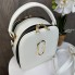 Стильная женская сумка каркасная стиль Marc Jacobs, мини сумка овальная Белый