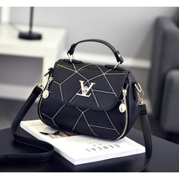 Черная женская сумка стиль Louis Vuitton