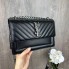 Качественная женская мини сумочка на цепочке YSL Черный с никелем