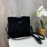 Женская замшевая сумка стиль Zara, сумочка Зара черная натуральная замша