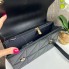 Стильная женская мини сумка клатч на плечо YSL, сумочка с цепочкой Черный с золотом