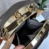 Женская мини сумочка рептилия каркасная с замочком, маленькая сумка золотистая ЛВ