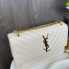 Якісна жіноча міні сумочка на ланцюжку YSL Молочний