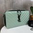Стильная женская мини сумочка стиль Yves Saint Laurent каркасная, сумка для девушек стеганная Мятный