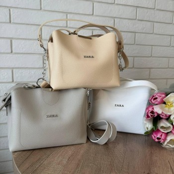 Женская мини сумочка стиль Зара, яркая сумка на плечо стиль Zara серая белая молочная Женская мини сумочка стиль Зара, яркая сумка на плечо стиль Zara серая белая молочная