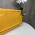 Женская сумка с вышивкой и брелком Желтый
