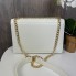 Мини сумочка через плечо клатч стиль Chanel женская модная сумка Шанель стеганная мини-сумочка Белый