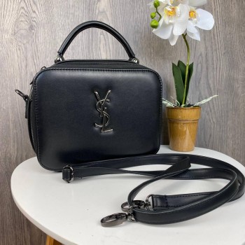 Качественная женская мини сумочка клатч YSL черная экокожа, стильная сумка на плечо Качественная женская мини сумочка клатч YSL черная экокожа, стильная сумка на плечо