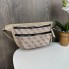 Модная женская бананка стиль Guess, сумка-бананка для девушек Гесс Бежевый