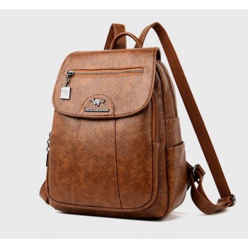 Стильный женский городской рюкзак Кенгуру, мини рюкзачок для девушек модный Коричневый