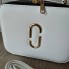 Стильная женская мини сумочка через плечо Marc Jacobs, каркасная сумка черная белая Белый