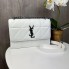 Стильная женская мини сумка клатч на плечо YSL, сумочка с цепочкой Белый