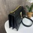 Стильная женская мини сумка клатч на плечо YSL, сумочка с цепочкой Черный с золотом