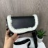 Женская мини сумочка клатч Барашек с натуральным мехом, маленькая сумка с меховой окантовкой баранчик